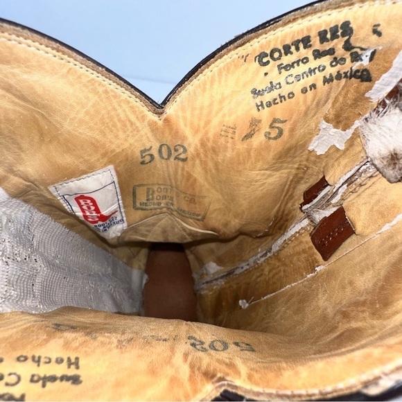 Vintage Bob’s Boot Co Women’s Cowboy Western Cowhide Boots Size 5 - Picture 10 of 10